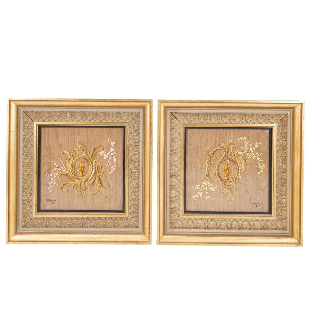 (2 Pc) Alfonso T. Toran (American, 1896-1965) Oil on Board Paintings (1 of 6)