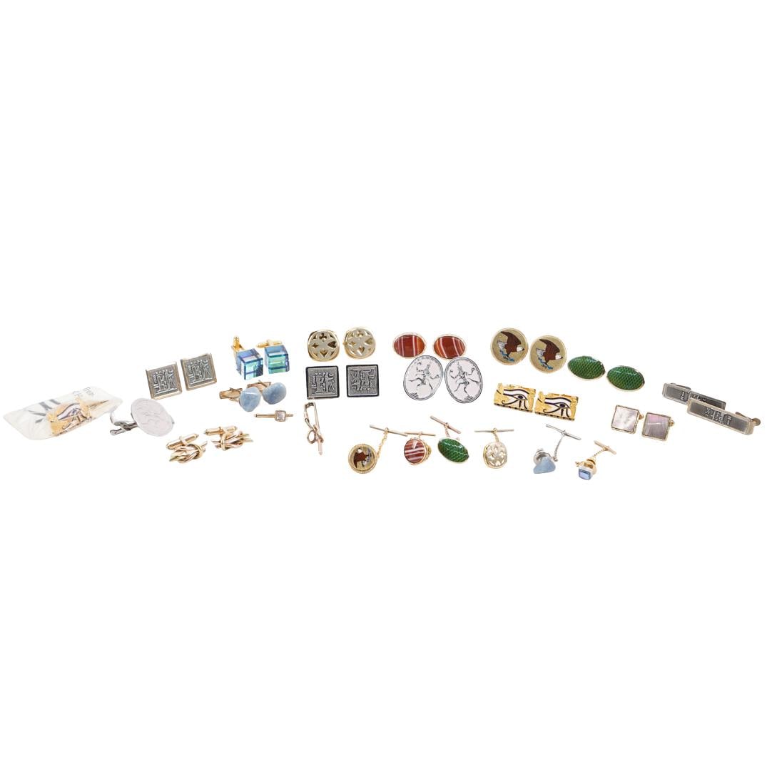 (36 Pc) Cufflink & Tie Tack Groupings (1 of 8)
