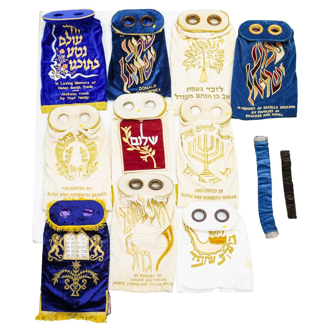 (10 Pc) Hand Embroidered Judaica Torah Cover (1 of 7)