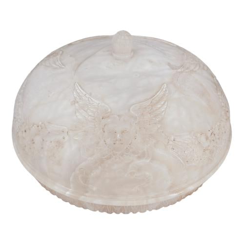 Large Antique Italian Alabaster Lamp And Shade (1 of 12)