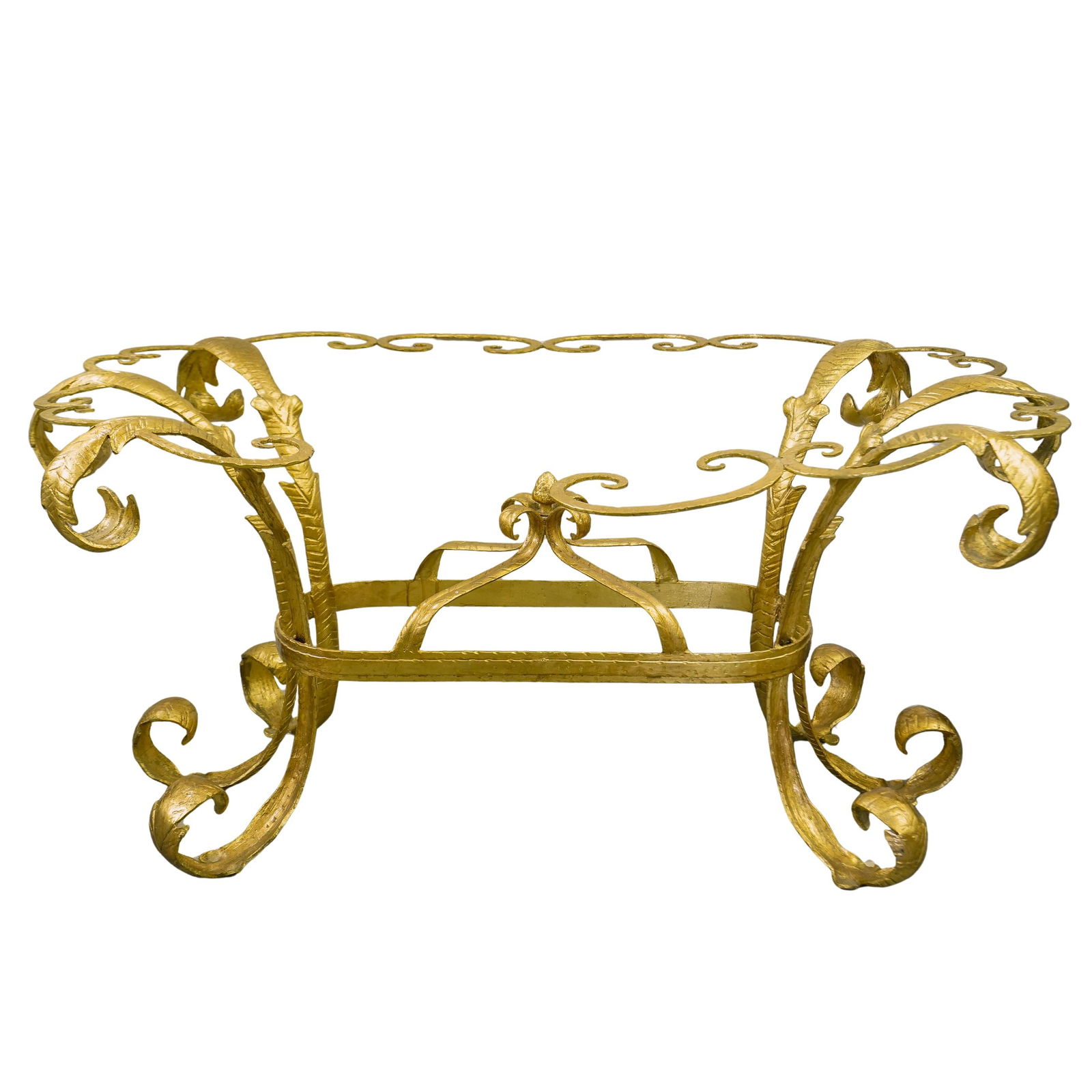 Large Vintage French Gilt Iron Foliage Form Dining Table (1 of 5)