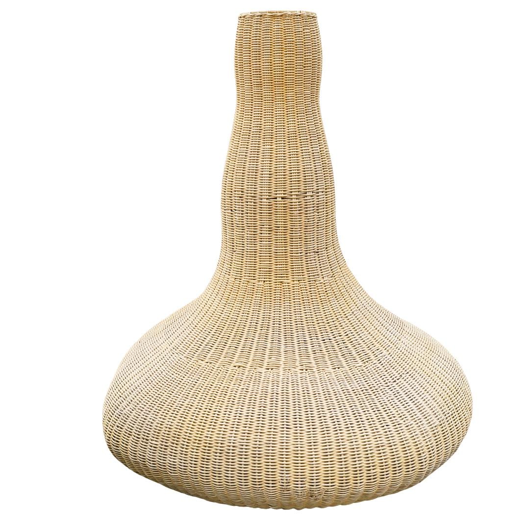 Monumental Mid-Century Rattan Lamp (1 of 9)