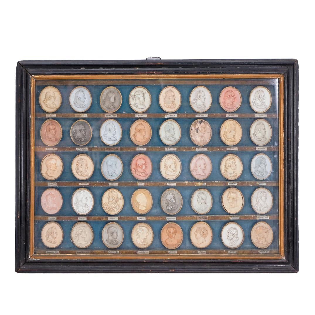(40 Pc) Antique impronte Roman Emperors Plaster Cameo Collection (1 of 9)