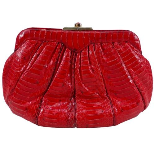 Judith Leiber Red Alligator Handbag (1 of 6)