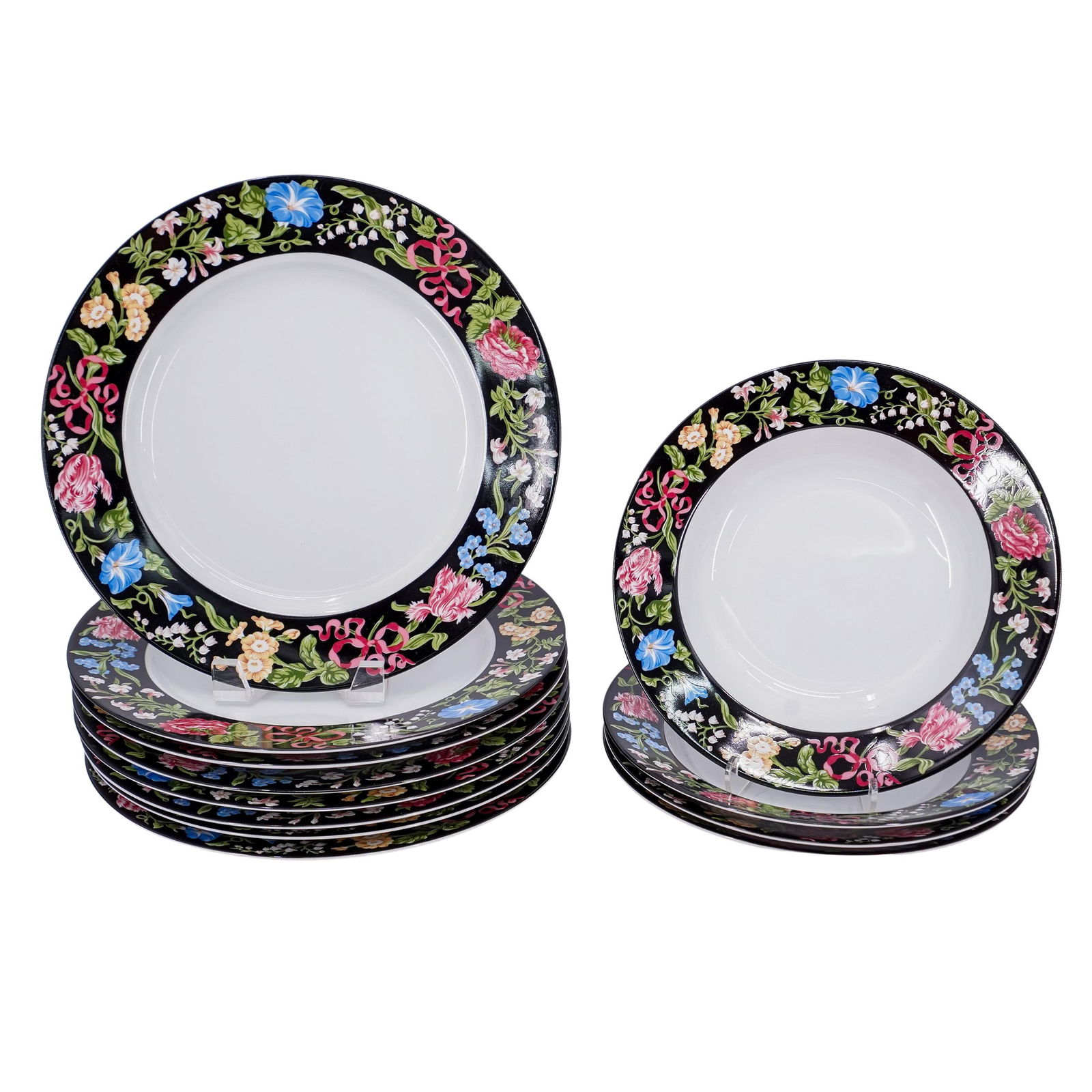 (14 Pc) Sybil Connolly For Tiffany & Co "Marion Square" Porcelain Plates & Bowls (1 of 4)