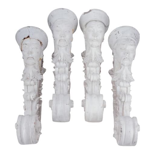 (4Pc) Antique French Chinoiserie Wall Brackets (1 of 14)