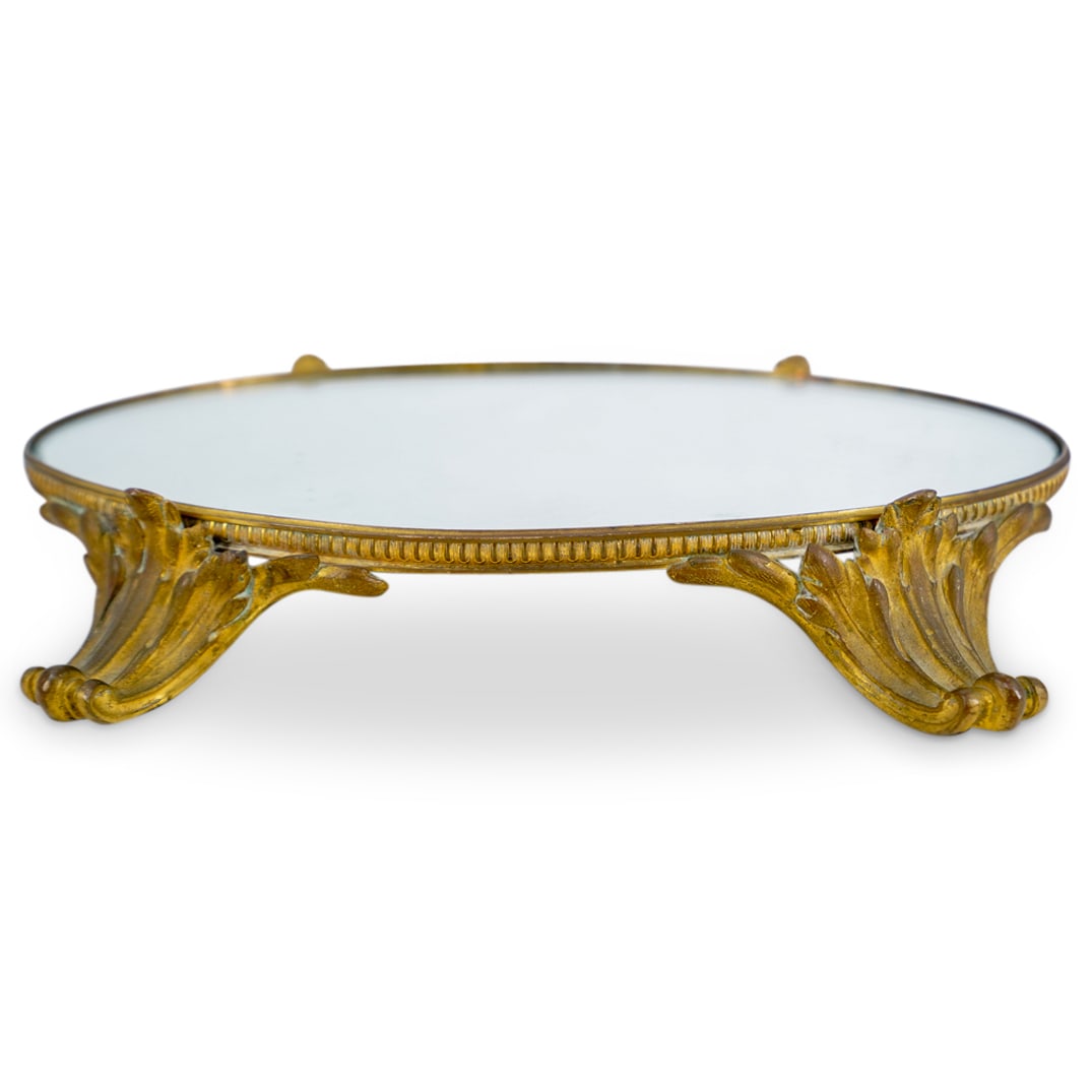 Antique French Dore Bronze Mirror Tray (1 of 6)