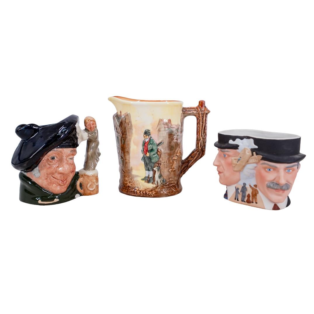 (3 Pc) Royal Doulton & Avon Porcelain Toby Jugs Assorted Grouping (1 of 10)