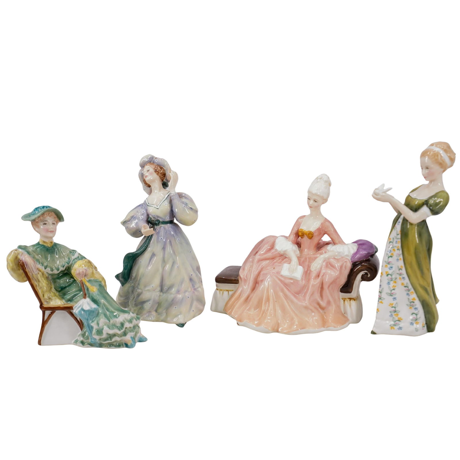 (4 Pc) English Royal Doulton Porcelain Figurines Grouping Set (1 of 11)