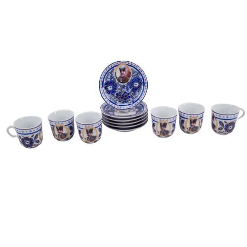 (12 Pc) Russian Gardner Porcelain Persian Market Demitasse Set (1 of 7)