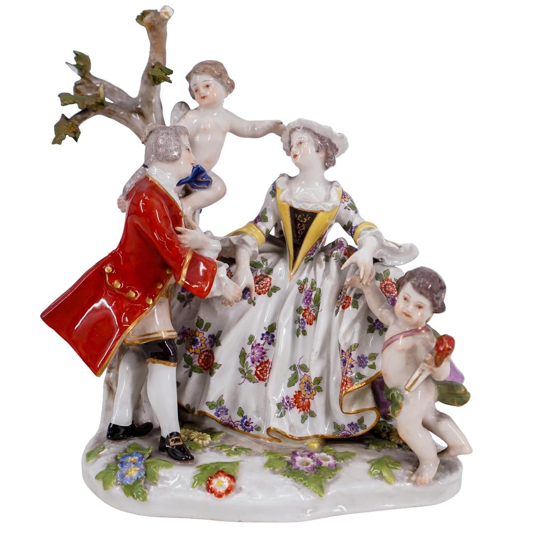 Meissen Porcelain Group Of Courting Lovers (1 of 6)