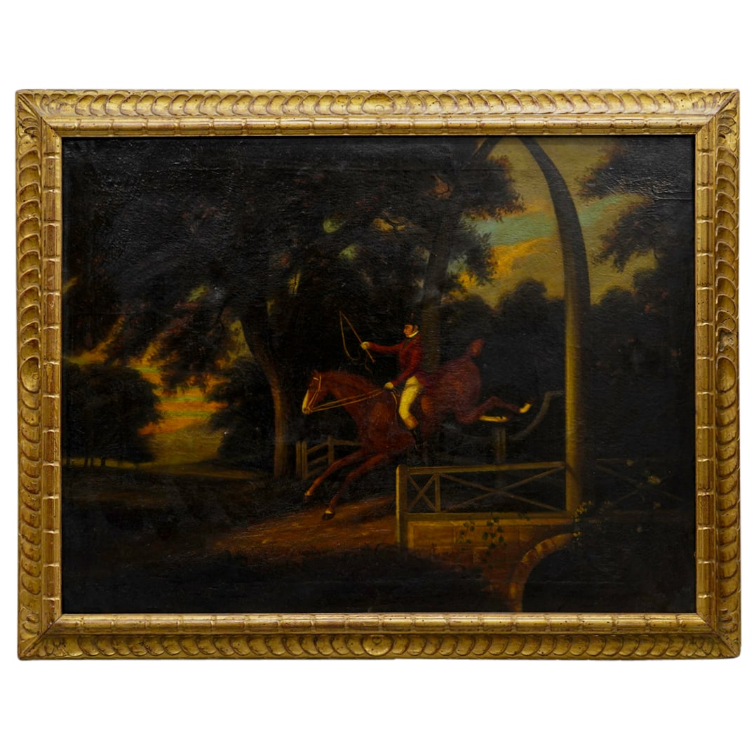 Large Paul S. Townsend Oil On Canvas Equestrian Painting (1 of 6)