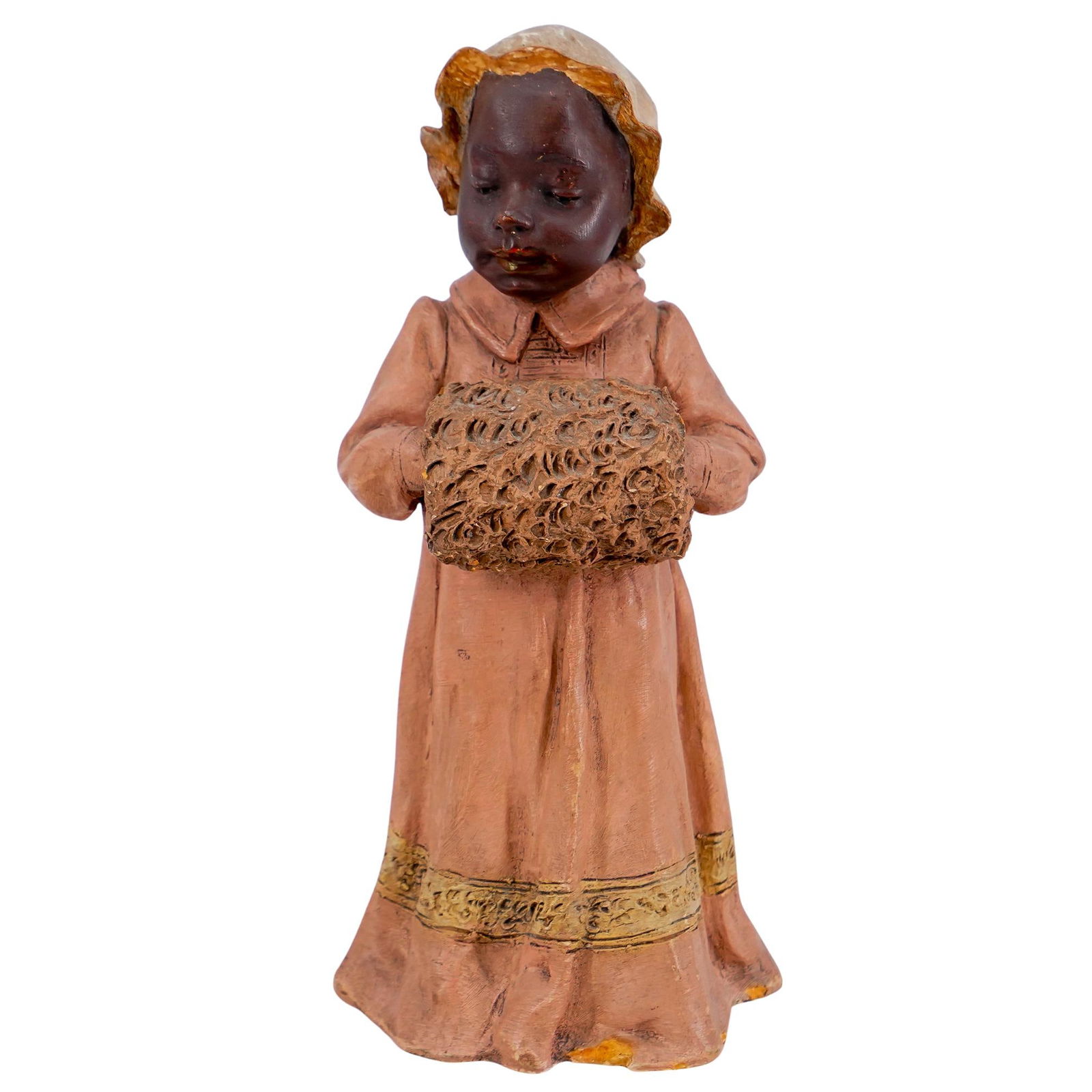 Goldscheider Painted Terracotta Girl Figurine (1 of 6)