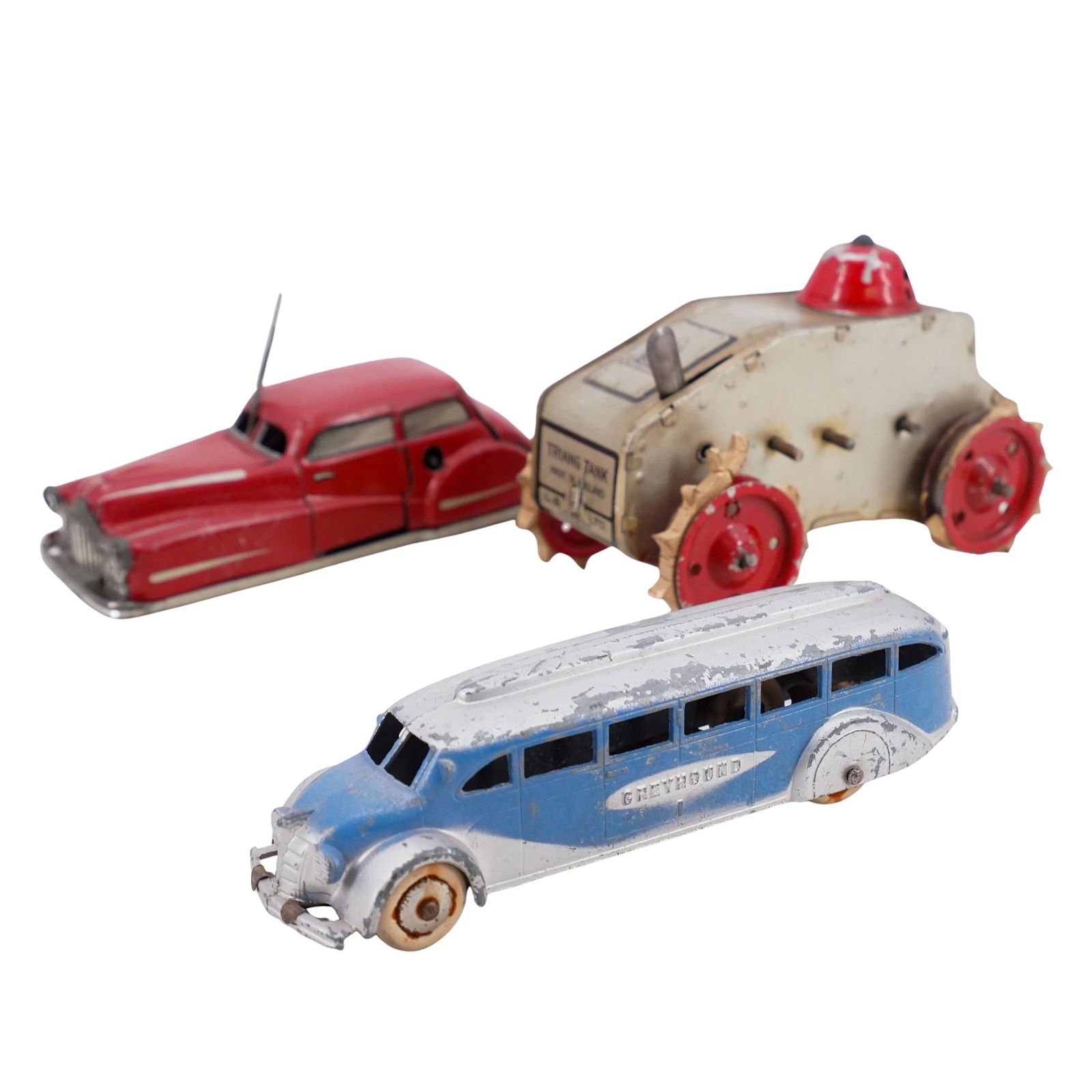 (3 Pc) Vintage Cast Metal Miniature Model Toys Grouping (1 of 15)