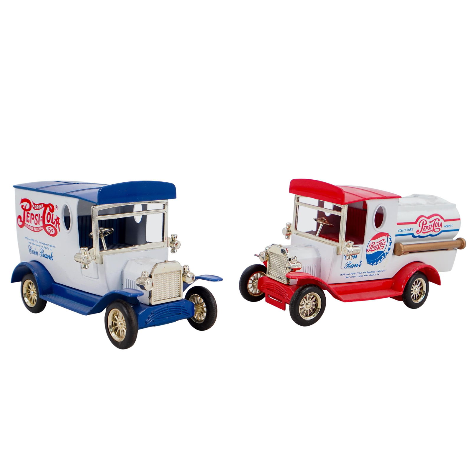 (2 Pc) Vintage Pepsi-Cola Collectible Coin Banks Grouping (1 of 9)