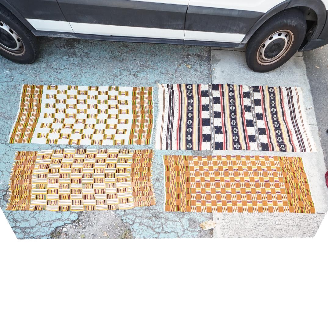 (4 Pc) African Textiles Assorted Grouping Collection (1 of 10)