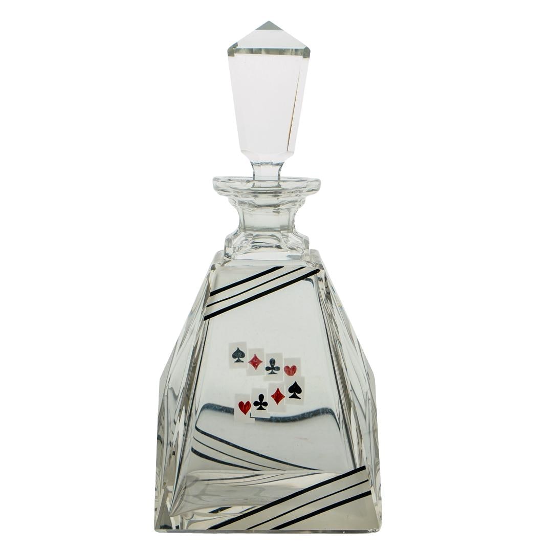 Czech Art Deco Barware Cut Crystal Decanter (1 of 5)