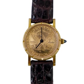18K Gold Corum $5 Gold Eagle Coin Wristwatch