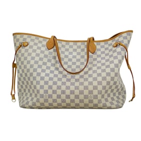 Vintage Louis Vuitton Damier Azur Neverfull MM Tote Bag