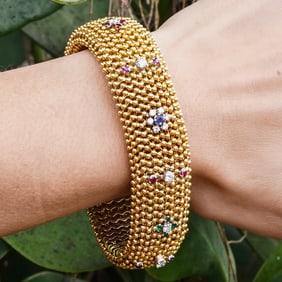 Bvlgari 18k Gold & Precious Stone Bracelet