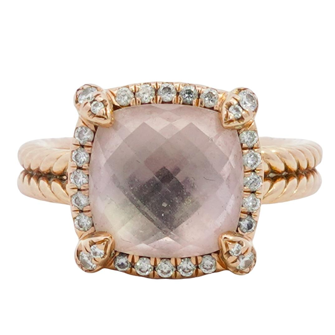 David Yurman 18k Gold, Diamond, and Champagne Citrine Ring (1 of 5)