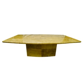 Karl Springer Designer Patchwork Goatskin Dining Table