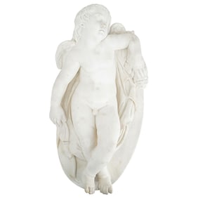 Antique Italian Carrara Marble Cupid