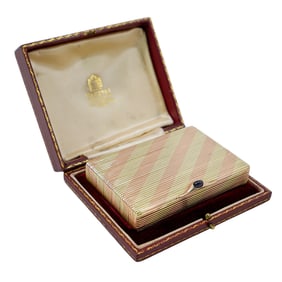 Cased Russian Gold Cigarette Case Carl Blank for Hahn