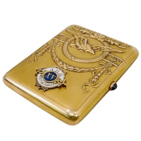 Gold Enamel Cigarette Case (Fedor Stroganov)