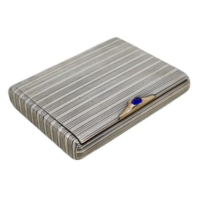 Russian Gold Mounted Silver Cigarette Case