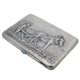 Russian Silver Cigarette Case