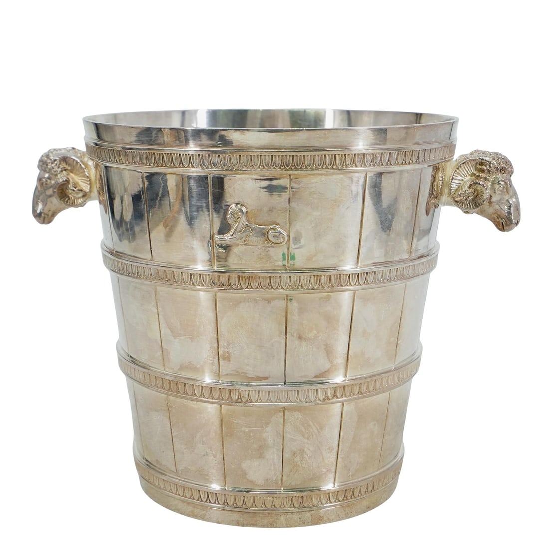 French Maison Odiot Silver Plated 'Ram Heads' Ice Bucket (1 of 7)