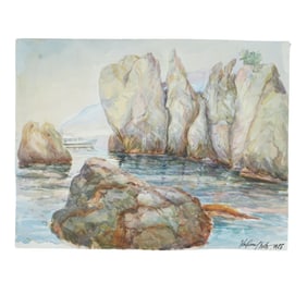 Vyacheslav Vasil'evich Kalinin (Russian b. 1939) Watercolor Composition