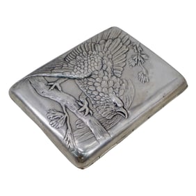 Russian Silver Capercaillie Cigarette Case
