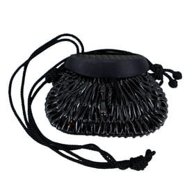 Vintage Bottega Veneta Black Wicker Bag