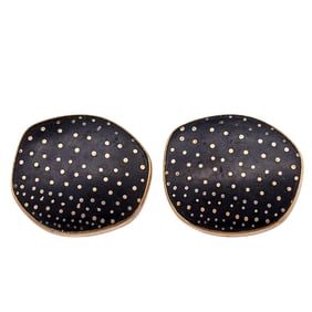 Deborah Krupenia (USA. 1953) 18k Gold and Mixed Metal Earrings