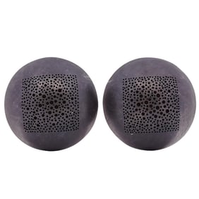 Sandra Enterline (USA. Born 1960) Sterling and 22k Gold Perforated Earrings