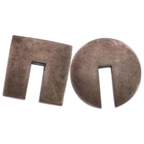 Sandra Enterline (USA. Born 1960) Sterling Silver Geometric Earrings