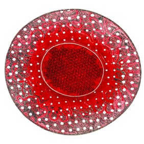 Daniel Kruger (South African, B. 1951) Silver & Acrylic Glass Brooch