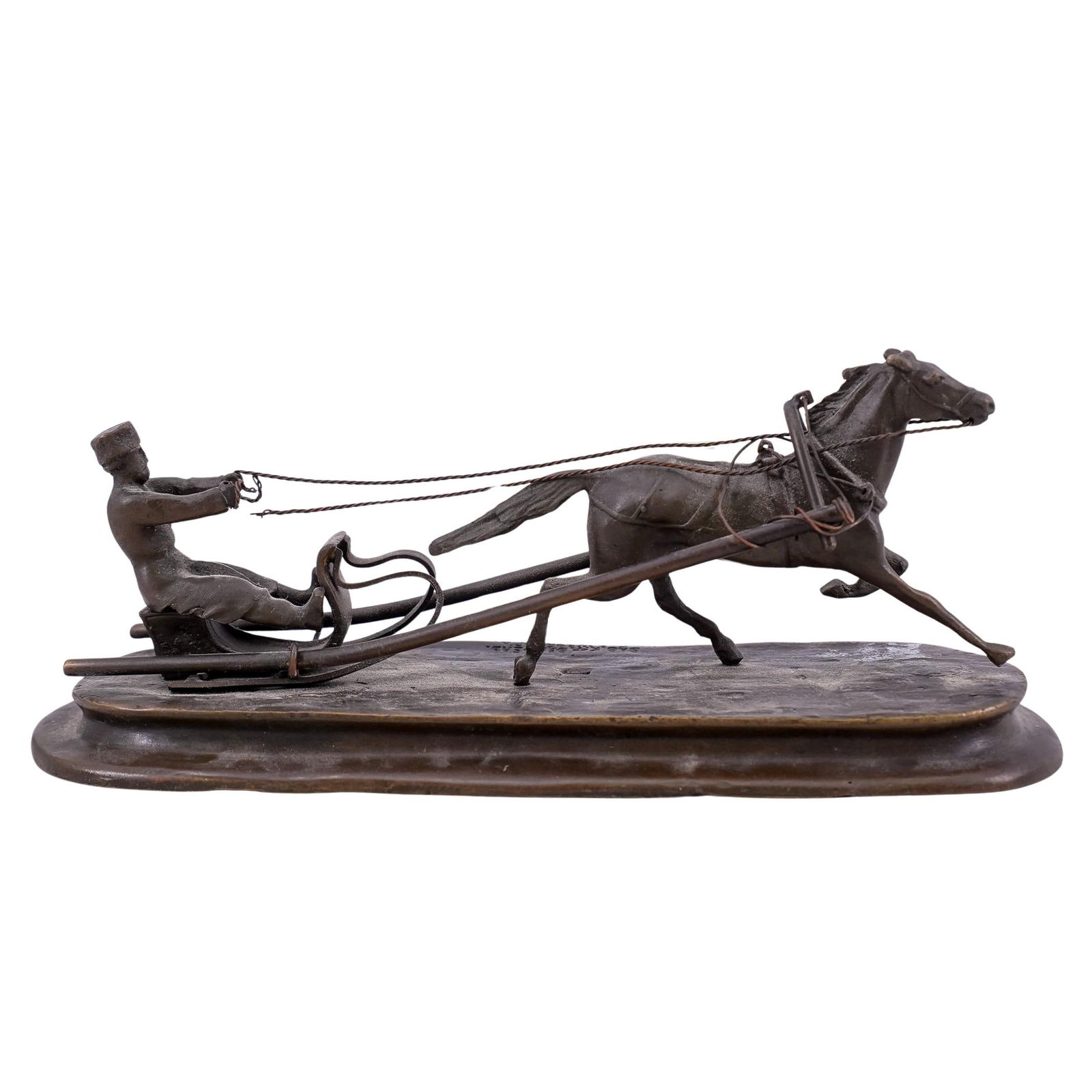 After Vasily Grachev Russian Bronze Cossack On Sleigh (1 of 6)
