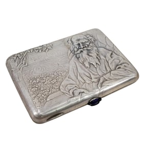 Russian Silver Tolstoy Cigarette Case