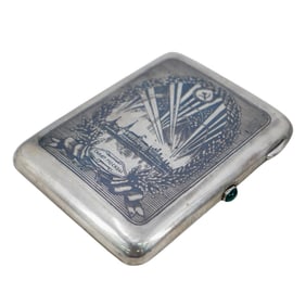 Soviet Silver & Niello Cigarette Case
