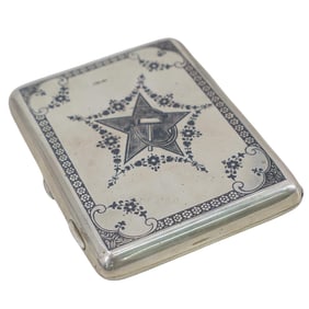 Soviet Silver & Niello Cigarette Case