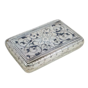 Russian Silver & Niello Cigarette Case