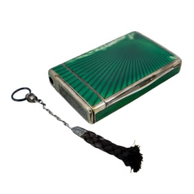 J.H. Werner Enameled Silver Cigarette Case