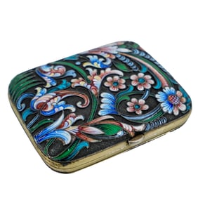 Russian Silver & Cloisonne Enamel Purse
