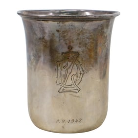 Russian Silver Engraved Beaker