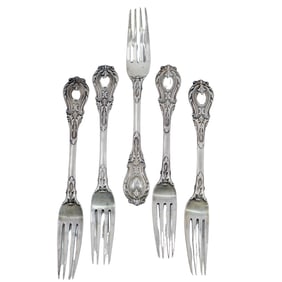 (5 Pc) Russian Silver Forks