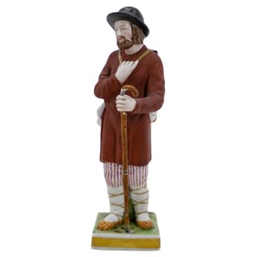 Gardner Porcelain Figure Of A Pilgrim