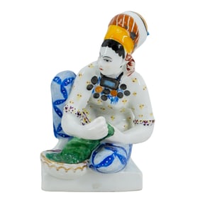 Soviet Porcelain Uzbek Laundry Girl Figure (State Porcelain Factory)